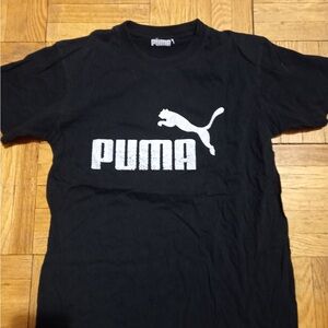Puma Black Tee with White Logo